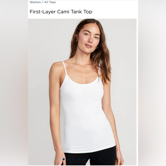 NWT! Old Navy First-Layer Cami Tank Top Size S Black & White - Picture 1 of 5